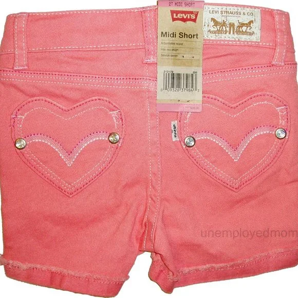 Levi's Bottoms Girls Midi Shorts Stretch Summer Short Pants